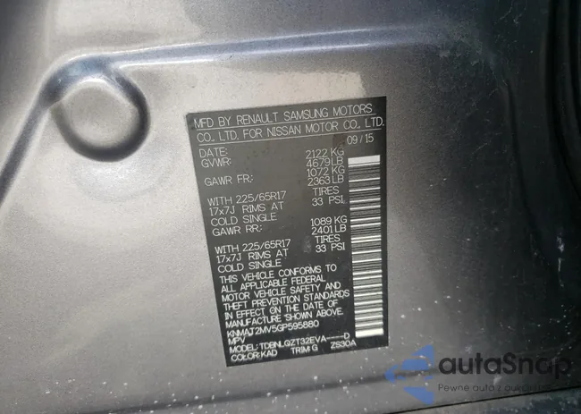 KNMAT2MV5GP595880: 50165545