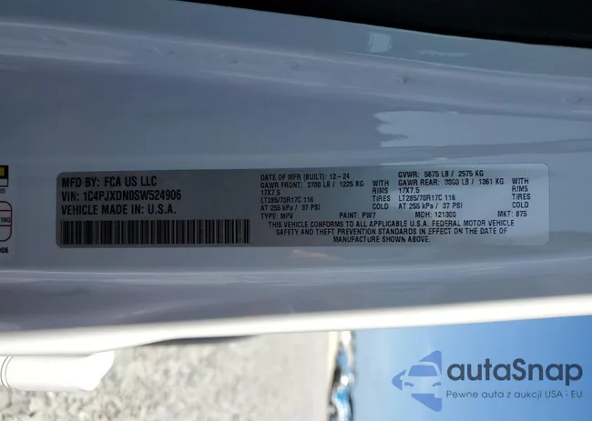 1C4PJXDN0SW524906: 54601035