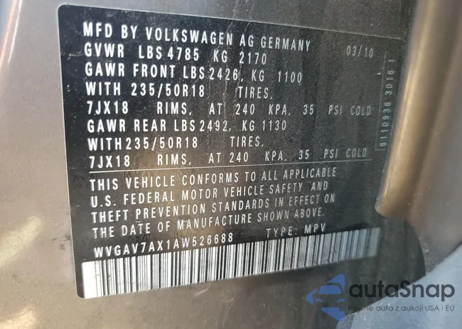 WVGAV7AX1AW526688: 53877915