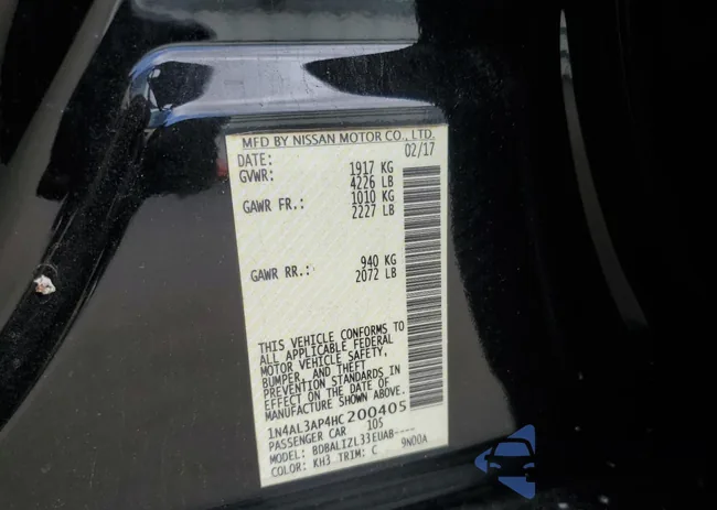 1N4AL3AP4HC200405: 52083045