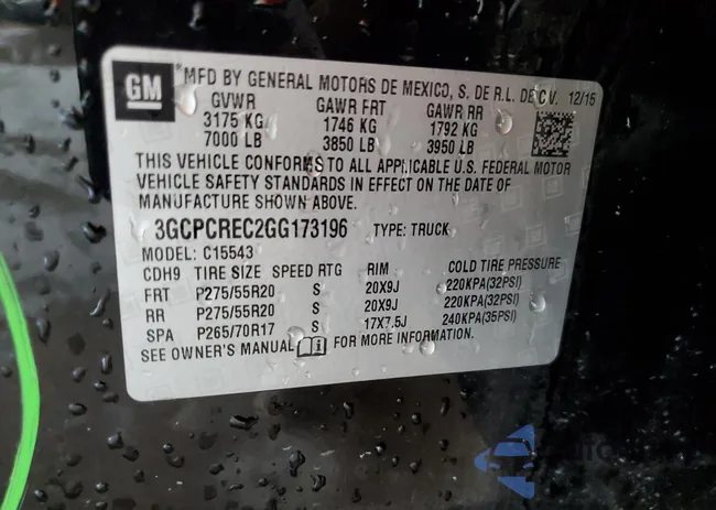 3GCPCREC2GG173196: 54873225