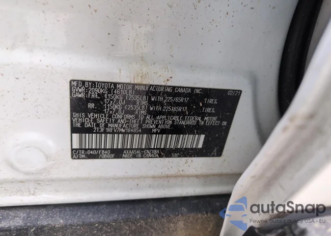 2T3F1RFV7MW184854: 53801375