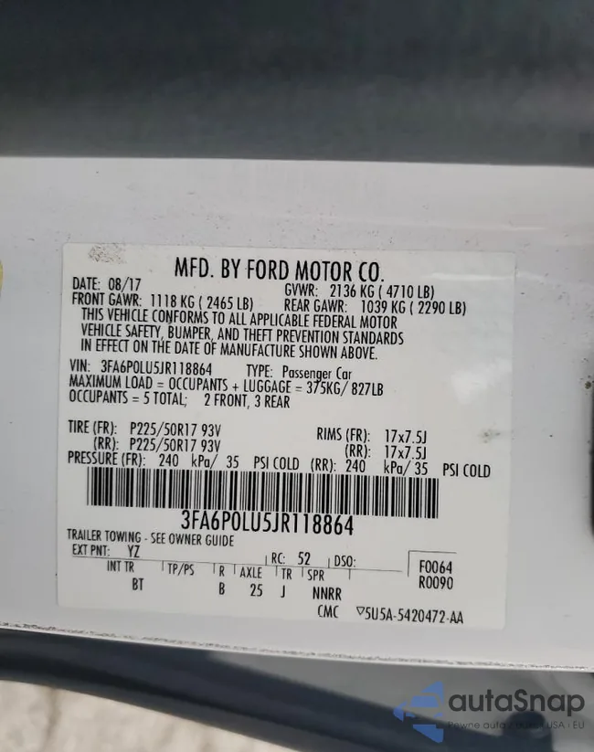 3FA6P0LU5JR118864: 54032225