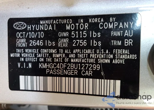 KMHGC4DF2BU127299: 54048905