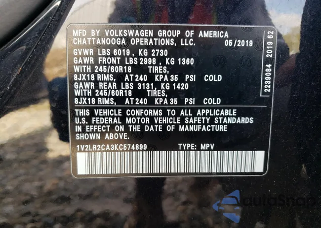 1V2LR2CA3KC574899: 54022954