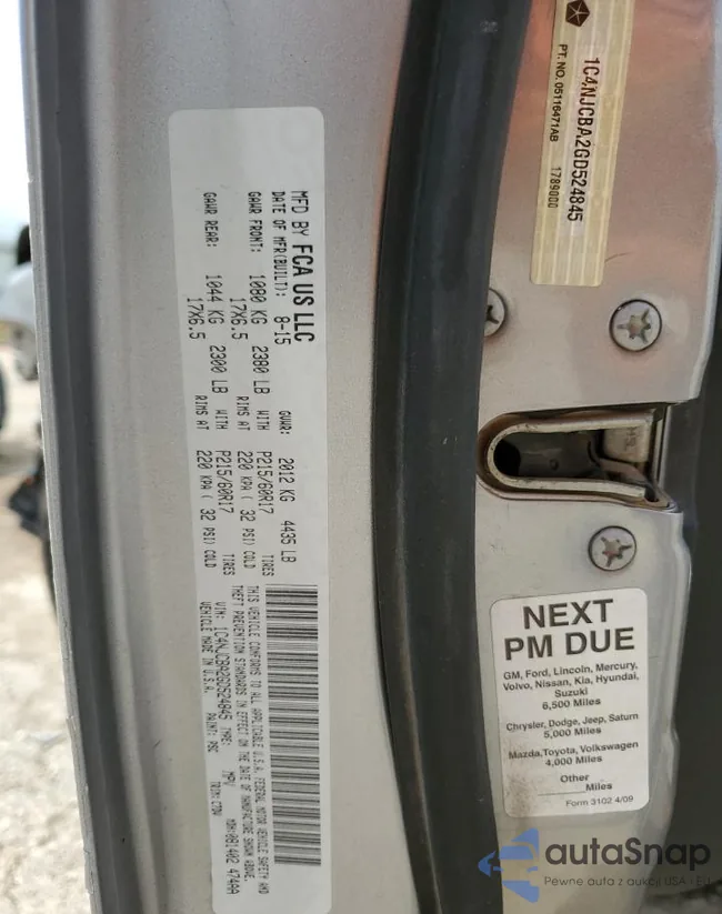 1C4NJCBA2GD524845: 56450924