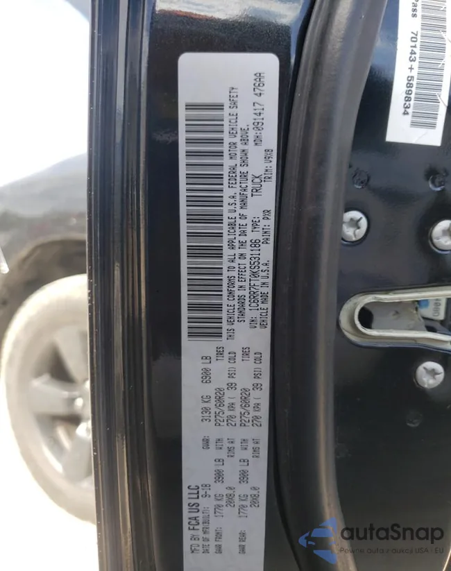 1C6RR7FT0KS531186: 60957535