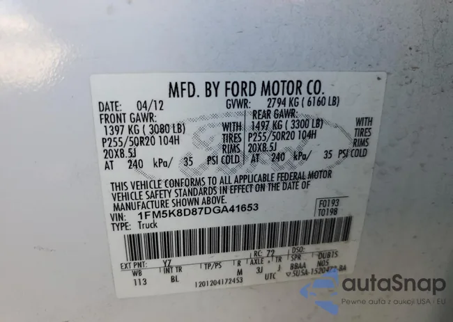 1FM5K8D87DGA41653: 58871195