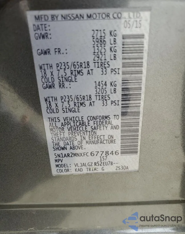 5N1AR2MNXFC677846: 56226225