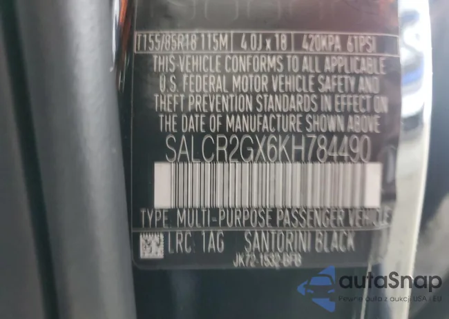 SALCR2GX6KH784490: 56751655