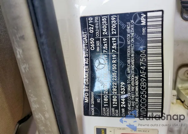 WDCGG5GB9AF475041: 59219785