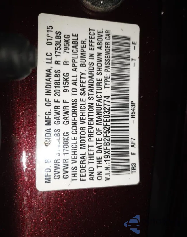 19XFB2F52FE032774: 55713015