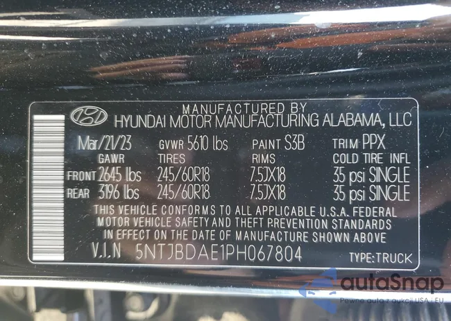 5NTJBDAE1PH067804: 57382135