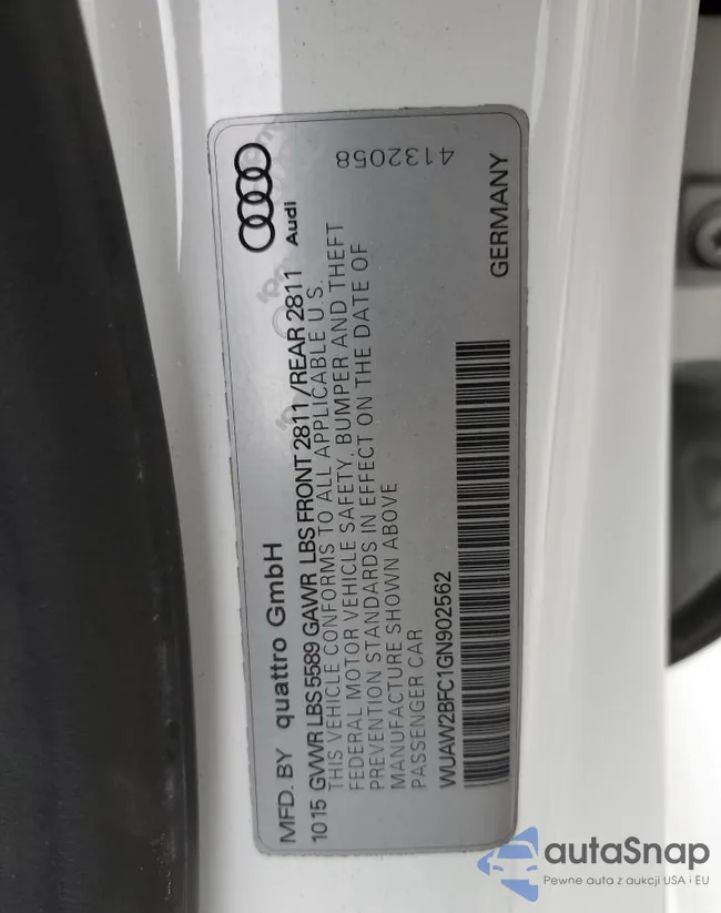 WUAW2BFC1GN902562: 57022995