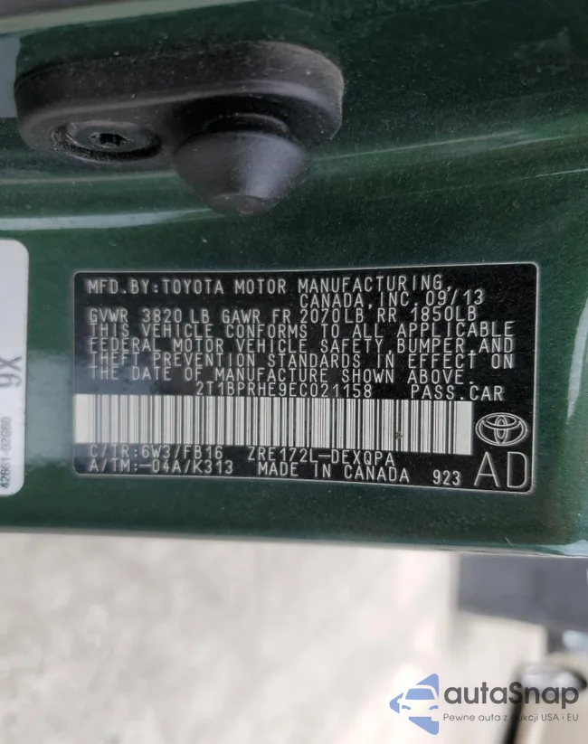 2T1BPRHE9EC021158: 71955535