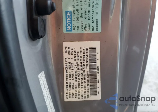 JHMZF1D46BS003595: 57470725