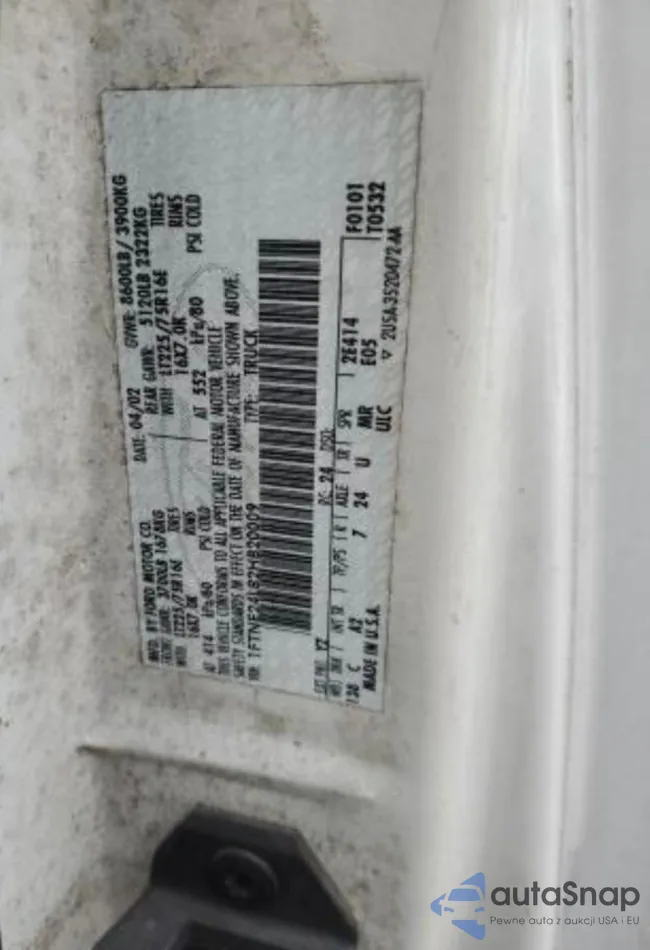 1FTNE24L82HB20009: 55906055