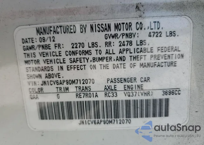 JN1CV6AP9DM712070: 55352205