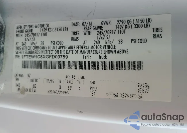 1FTEW1C8XGFD00759: 57093475