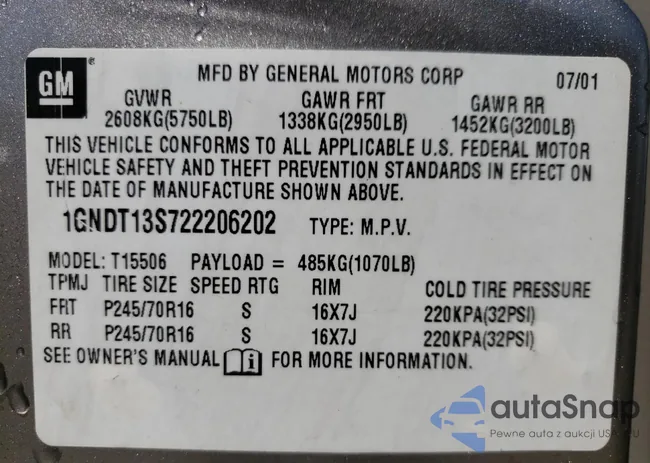 1GNDT13S722206202: 56020795