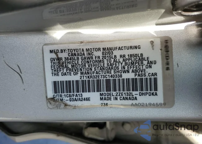 2T1KR32E73C140338: 57347175