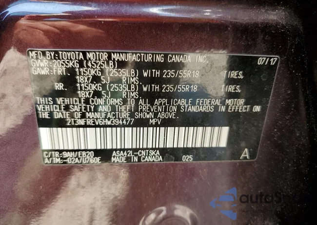 2T3NFREV6HW394477: 58059565