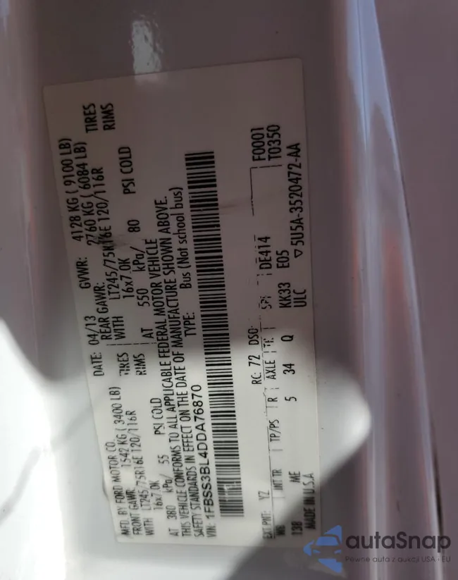 1FBSS3BL4DDA76870: 57602885