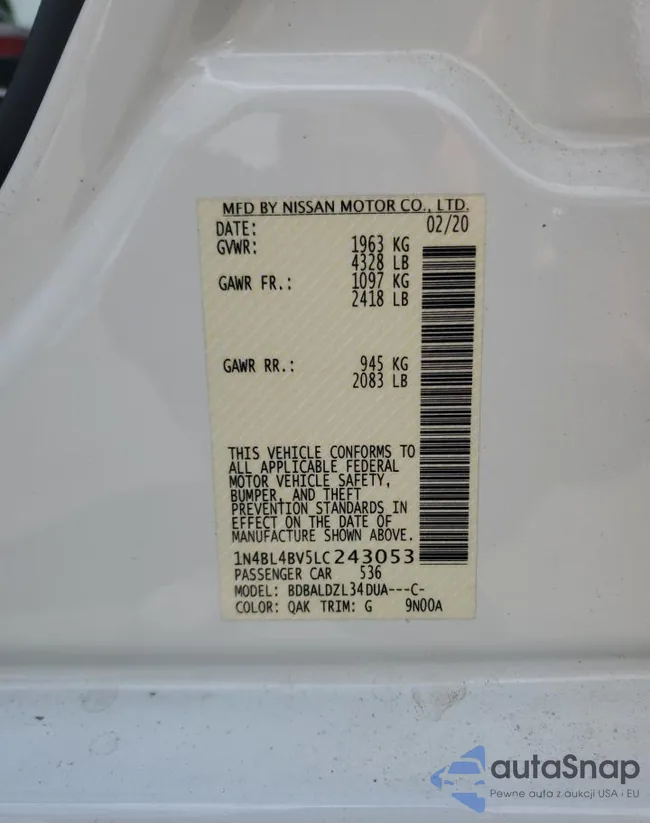 1N4BL4BV5LC243053: 55603705