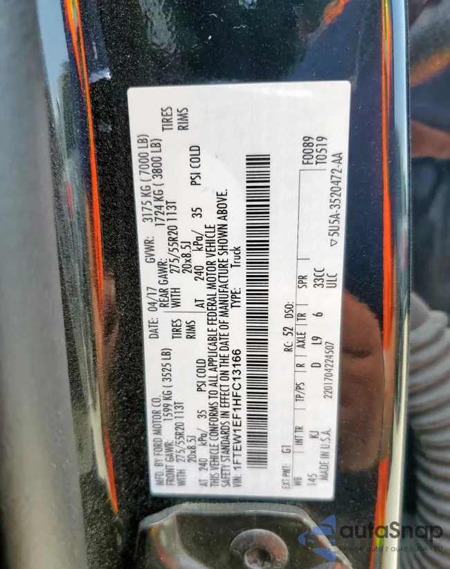 1FTEW1EF1HFC13166: 57793155