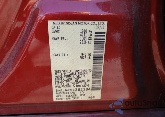 1N4AL3AP3FC262584: 59058095