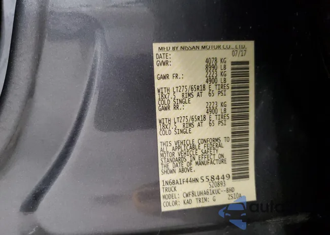 1N6BA1F44HN558449: 57516005