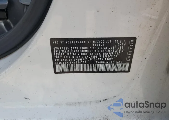 3VW2B7AJ6HM264767: 55413245