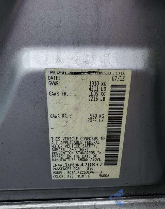 1N4AL3AP6DN420837: 56145185