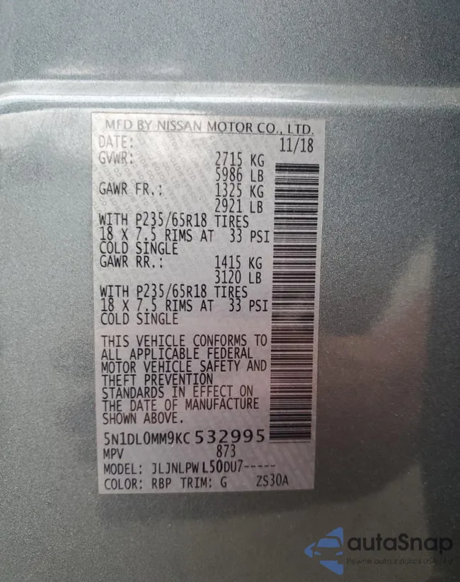 5N1DL0MM9KC532995: 57875135