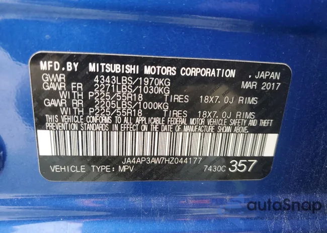 JA4AP3AW7HZ044177: 56981345