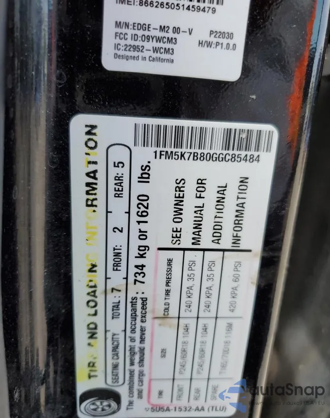 1FM5K7B80GGC85484: 57242715