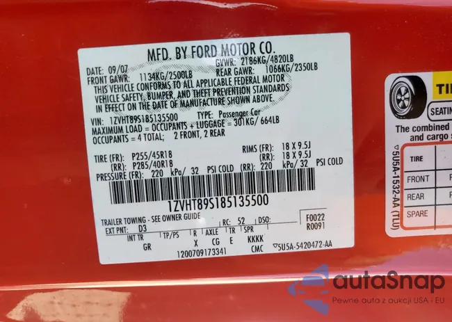 1ZVHT89S185135500: 58160015