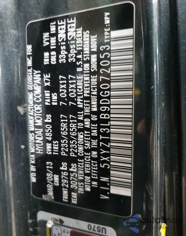 5XYZT3LB9DG072053: 56141485