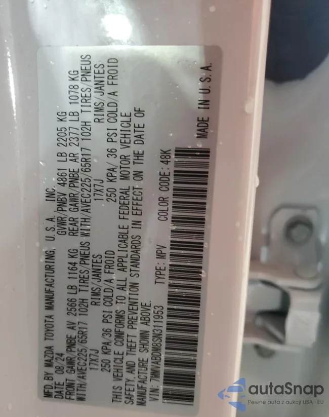 7MMVABDM8SN311953: 58232445