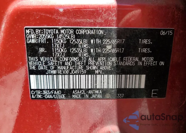 JTMWFREVXFJ049159: 58071905