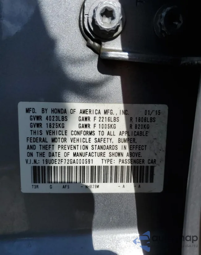 19UDE2F72GA000591: 55469665