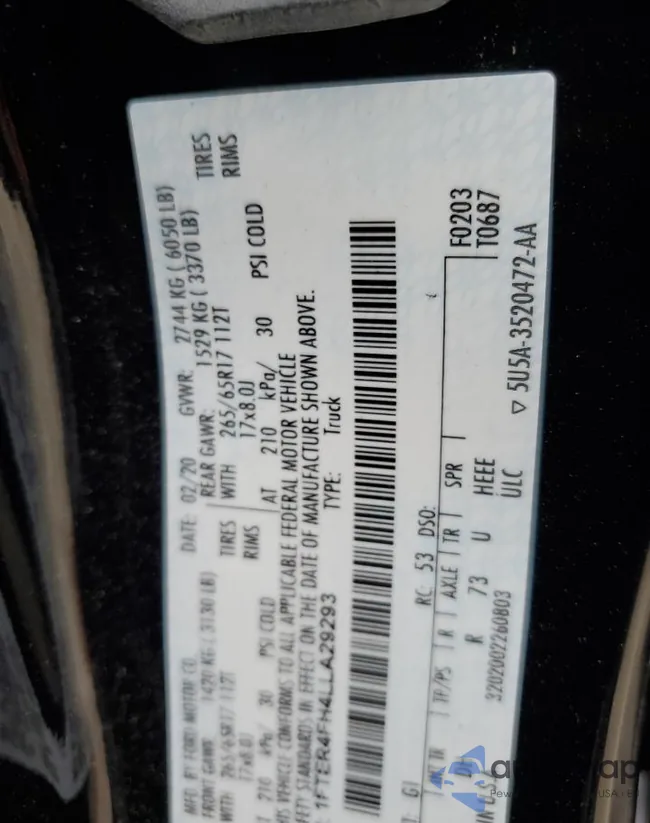 1FTER4FH4LLA29293: 57649995