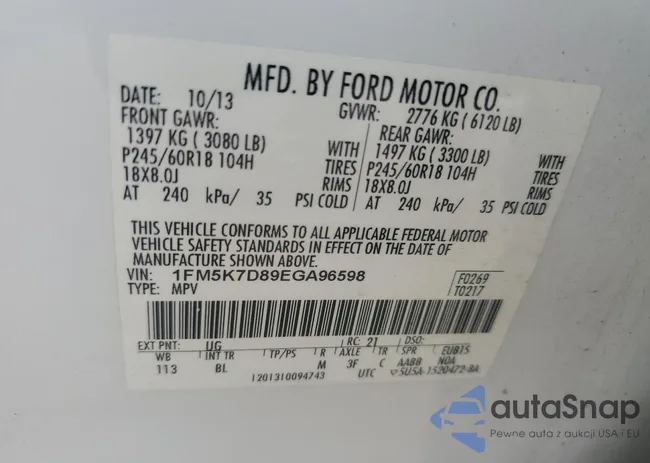 1FM5K7D89EGA96598: 59096585