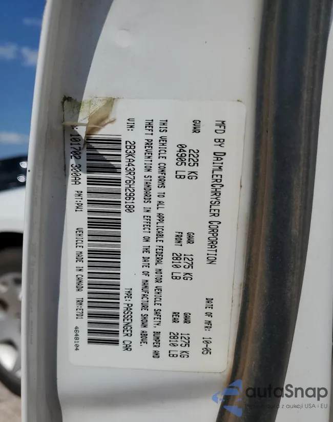 2B3KA43R76H296180: 58379495