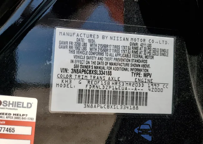 3N8AP6CBXSL334188: 56685815