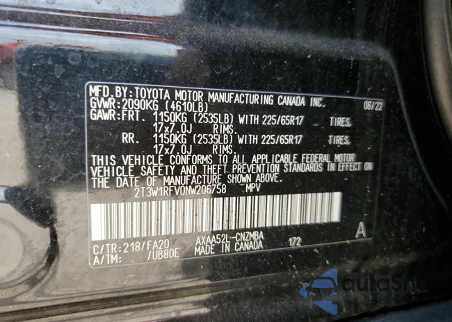 2T3W1RFV0NW206758: 55459375