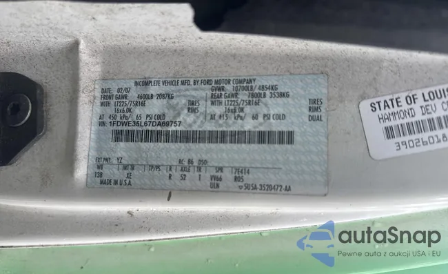 1FDWE35L67DA89757: 59149535