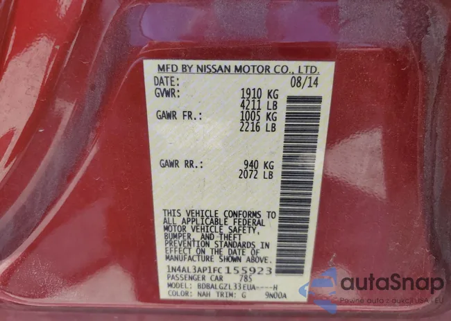 1N4AL3AP1FC155923: 56542805