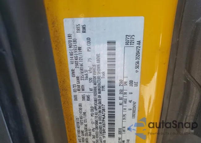 1FTBR1X87PKA73817: 60380665