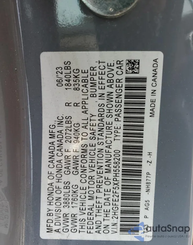 2HGFE2F5XPH558200: 56713615